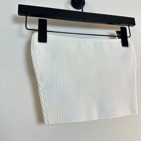 ARITZIA Babaton Sculpture Knit Tube Top in White Size X-Small - Picture 6 of 8